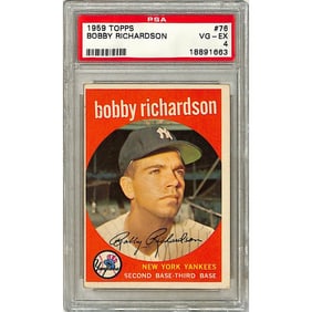 1959 Topps Bobby Richardson Psa 4