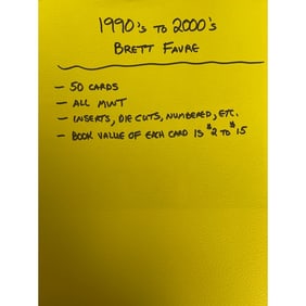 (50) 1990's-2000 Brett Favre Cards