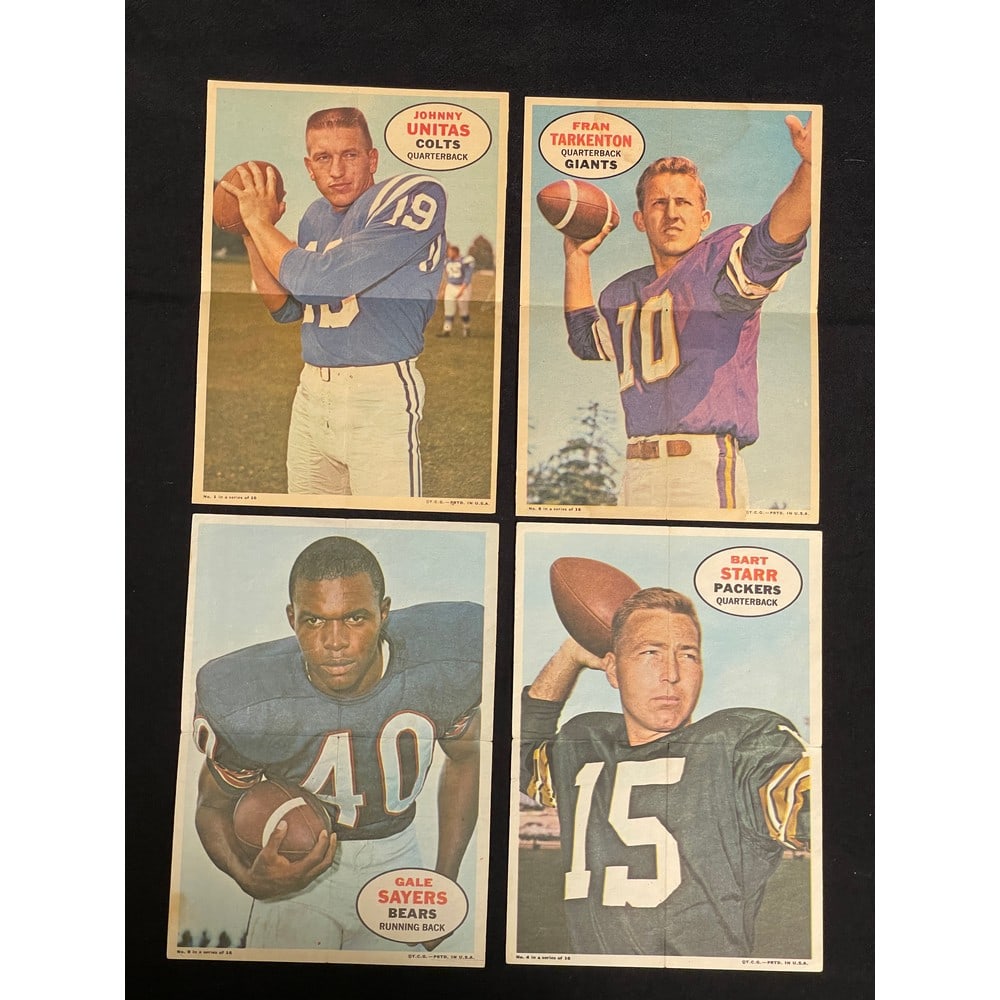 (4) 1968 Topps Football Posters Hof (1 of 2)