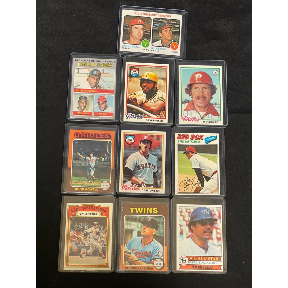 (10) Vintage Baseball Stars/hof Cards (1 of 2)