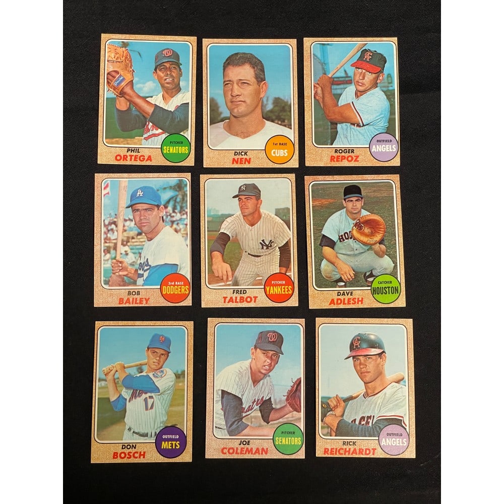 (25) High Grade 1968 Topps Baseball Cards (1 of 3)