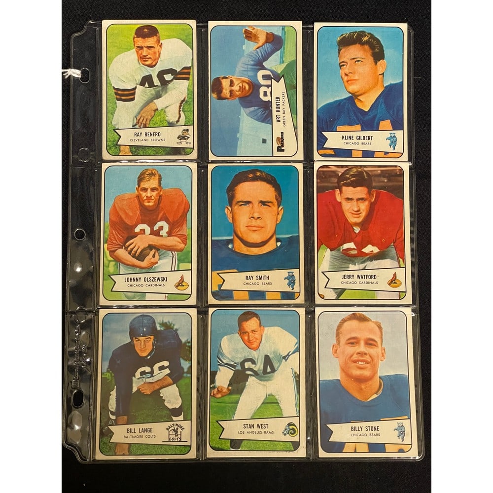 (9) 1954 Bowman Football Cards Nice Shape (1 of 2)