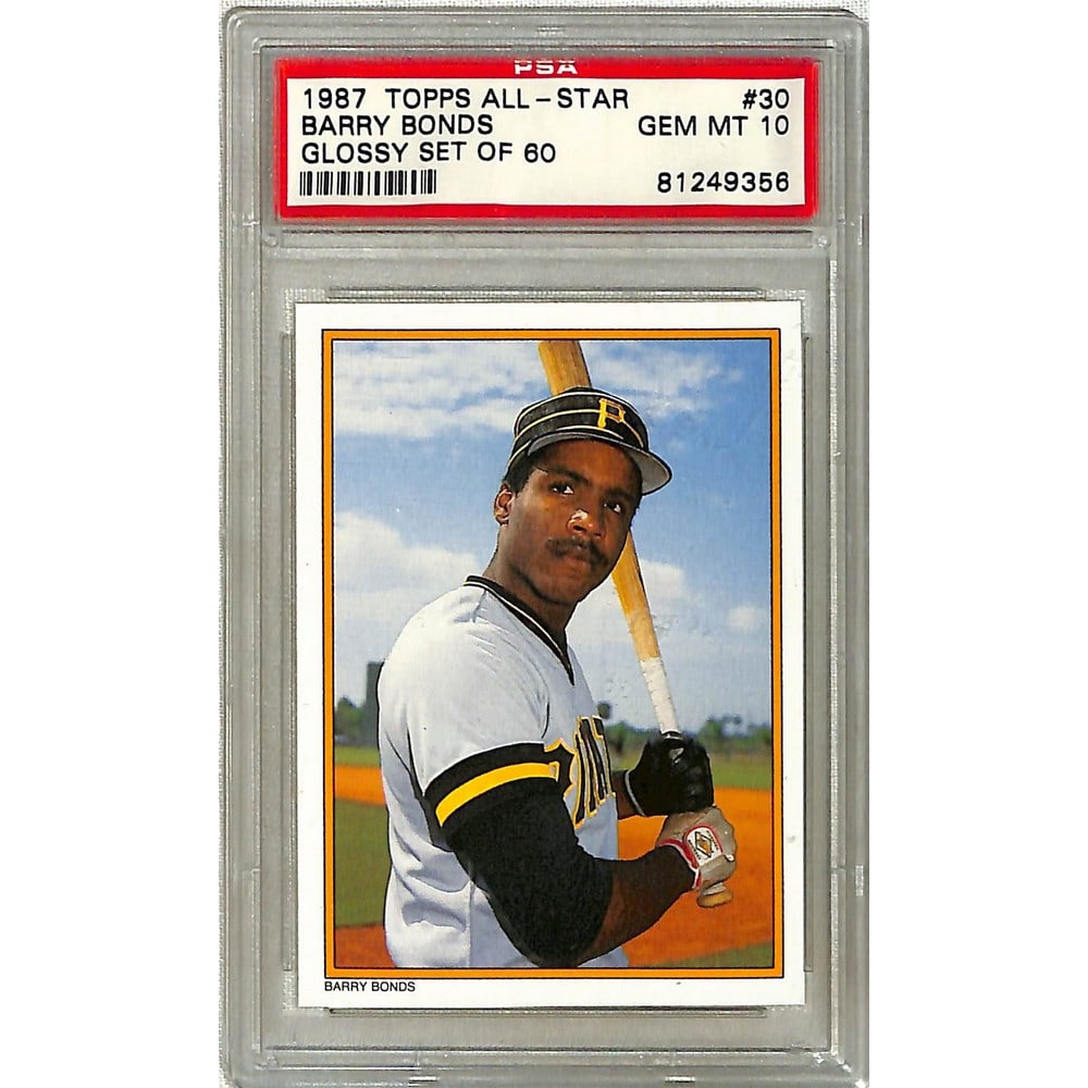 1987 Topps Allstar Glossy Rc Barry Bonds Psa 10 (1 of 2)