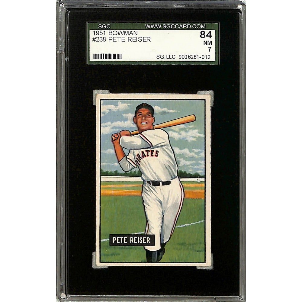 1951 Bowman Pete Reiser Sgc 7: 1951 Bowman Pete Reiser Sgc 7