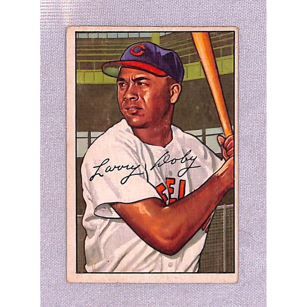 1952 Bowman Baseball Crease Free Hof Larry Doby (1 of 2)