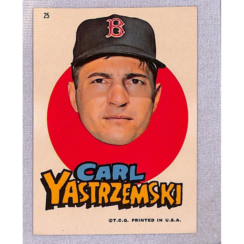 1967 Topps Stickers Carl Yastrzemski Nice Shape (1 of 2)