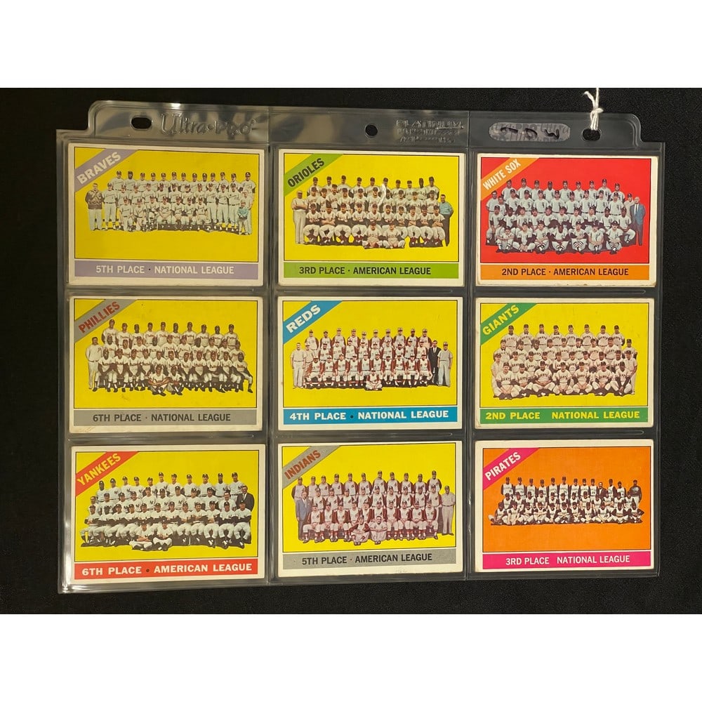 (16) 1966 Topps Baseball Team Cards (1 of 2)