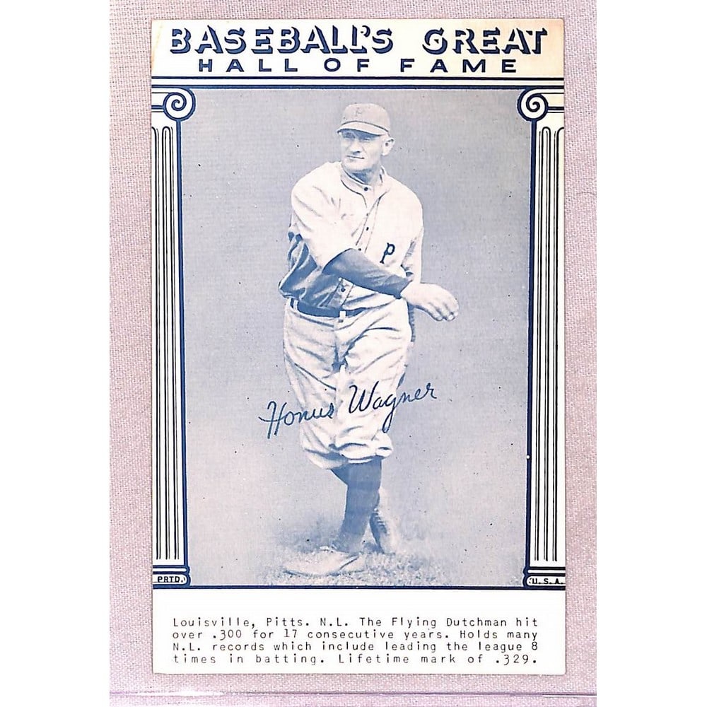 Hi Grade Baseball Hof Exhibit Honus Wagner: Hi Grade Baseball Hof Exhibit Honus Wagner