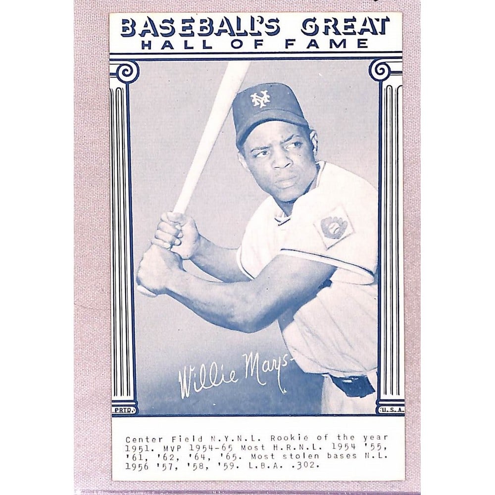 Hi Grade Baseball Hof Exhibit Willie Mays (1 of 2)