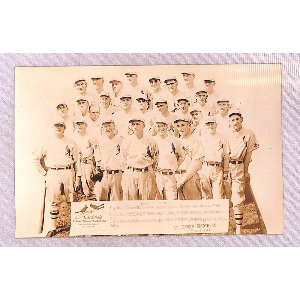 1928 St. Louis Cardinals Baseball Team Postcard (1 of 2)