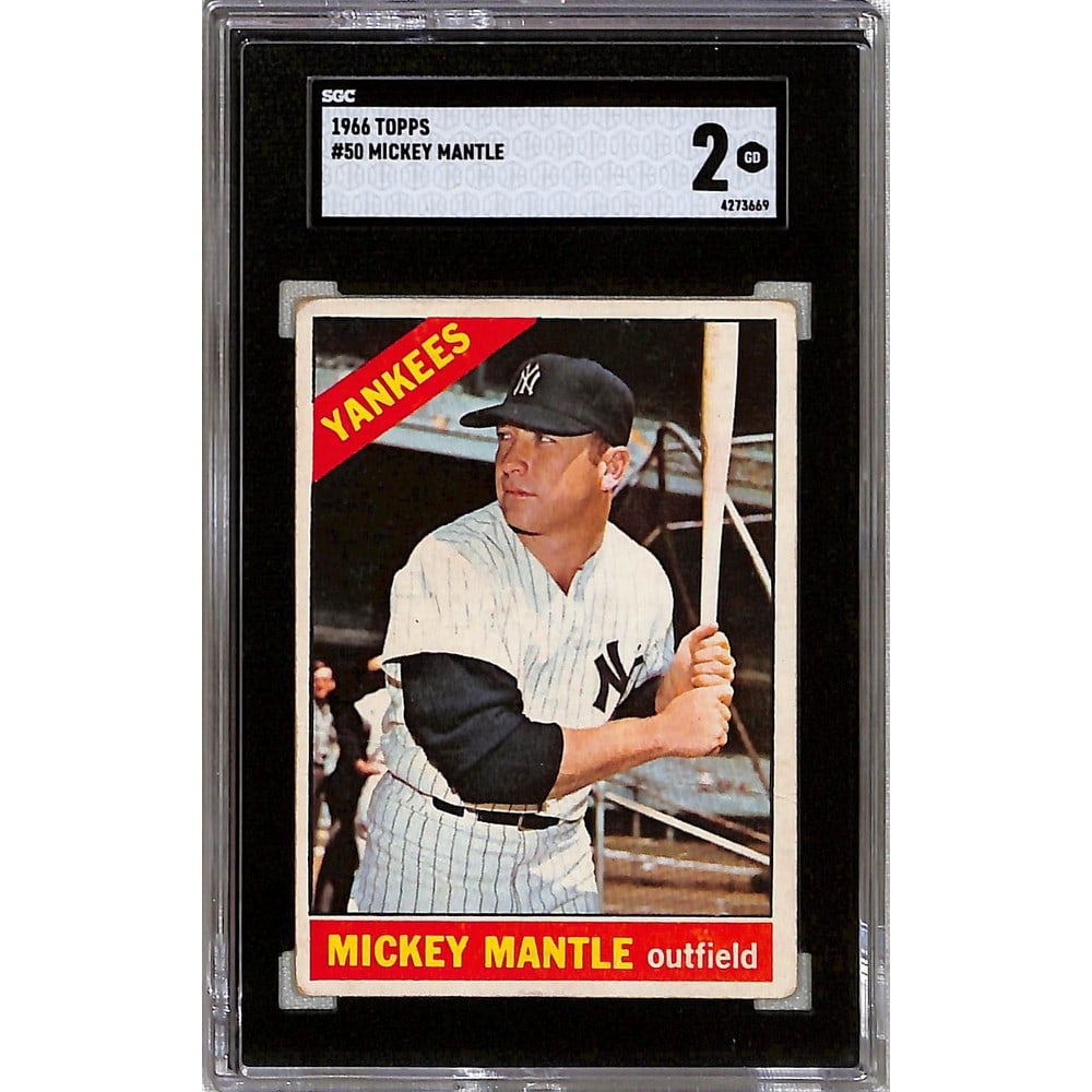 1966 Topps Mickey Mantle Sgc 2: 1966 Topps Mickey Mantle Sgc 2
