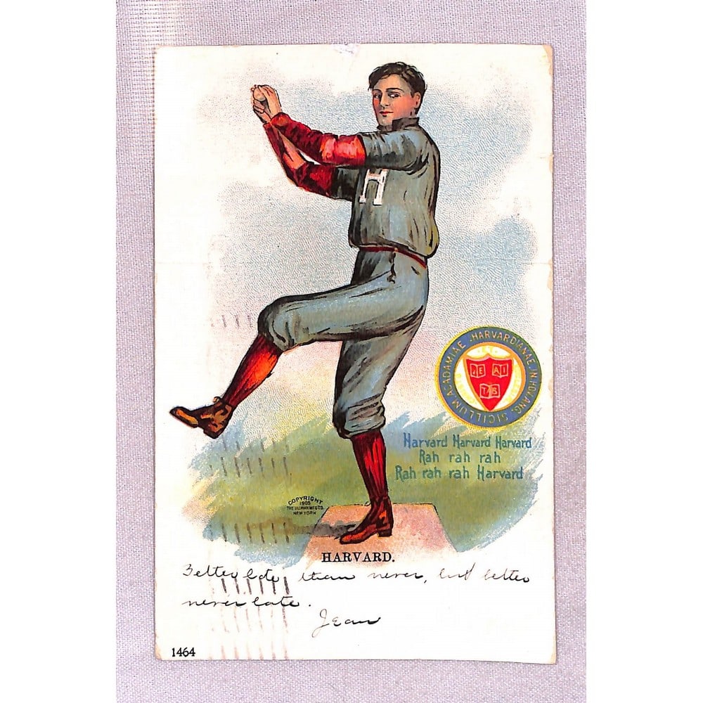 1909 Harvard University Baseball Postcard (1 of 2)
