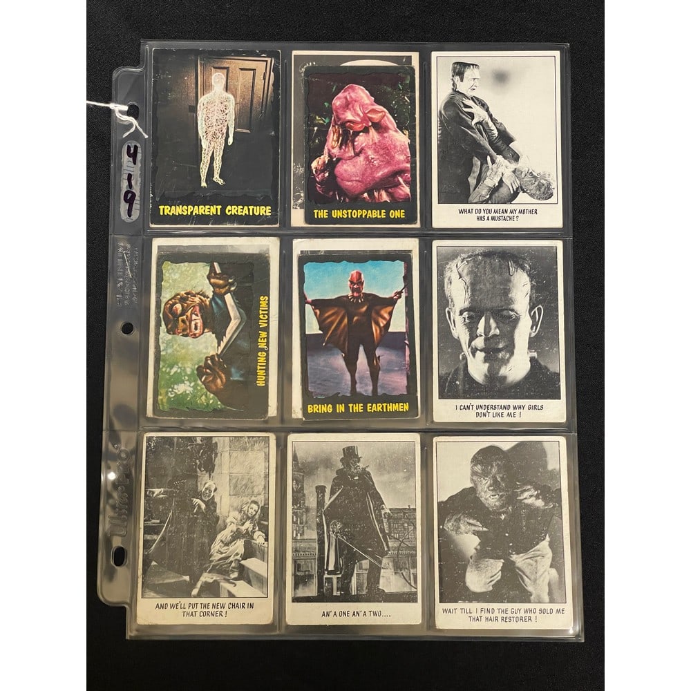 (14) Vintage Monsters/aliens Cards: (14) Vintage Monsters/aliens Cards
