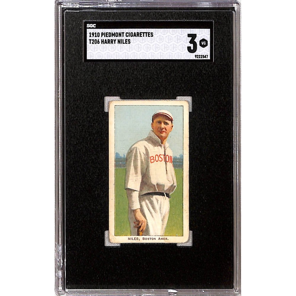 1910 T206 Piedmont Harry Niles Sgc 3: 1910 T206 Piedmont Harry Niles Sgc 3