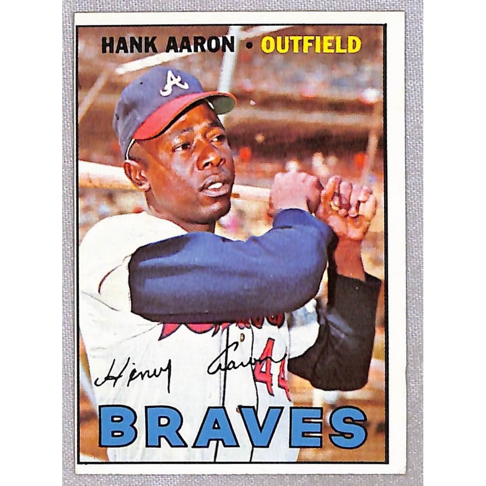 1967 Topps Crease Free Hank Aaron: 1967 Topps Crease Free Hank Aaron