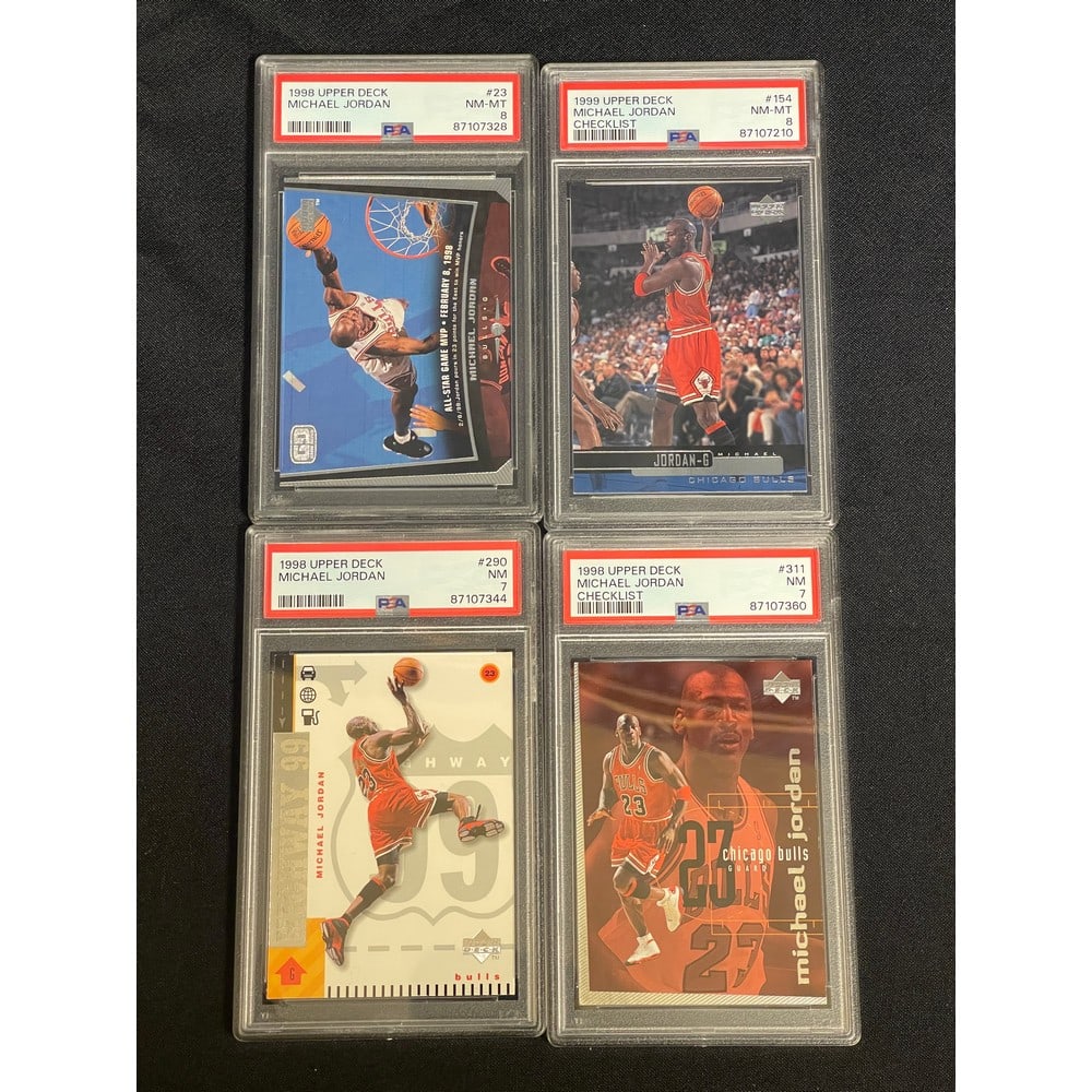 (4) 1998-1999 Psa Graded Michael Jordan Cards (1 of 2)