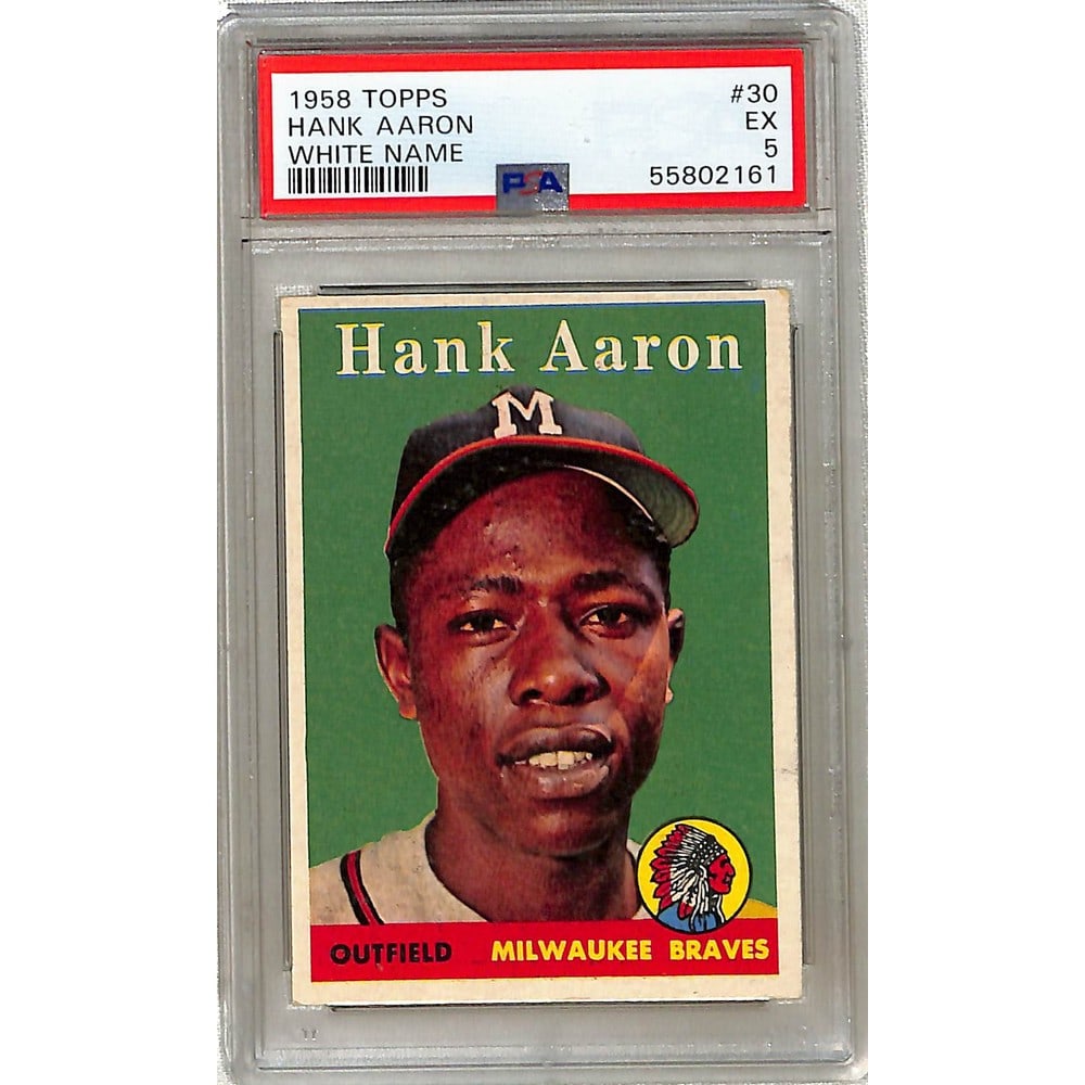1958 Topps Hank Aaron White Name Psa 5 (1 of 2)