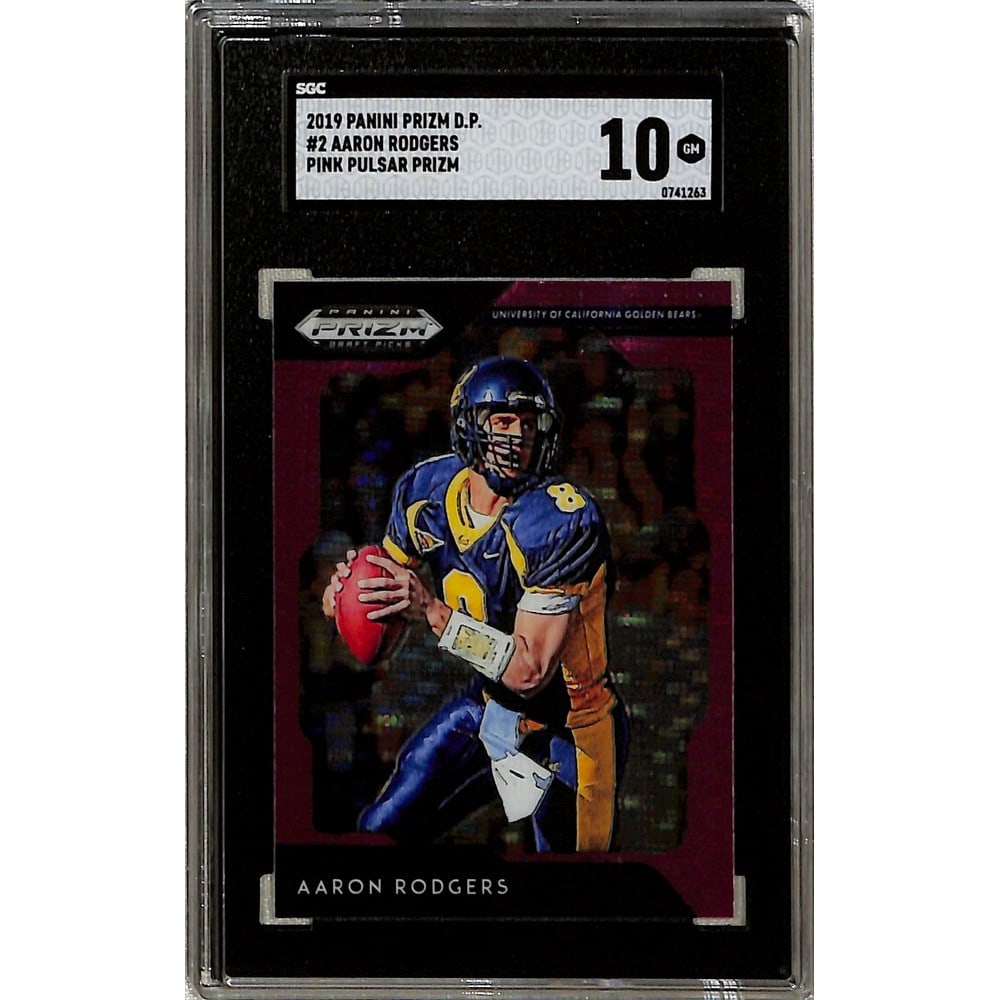 2019 Prizm Dp Pink Pulsar Aaron Rodgers Sgc 10 (1 of 2)