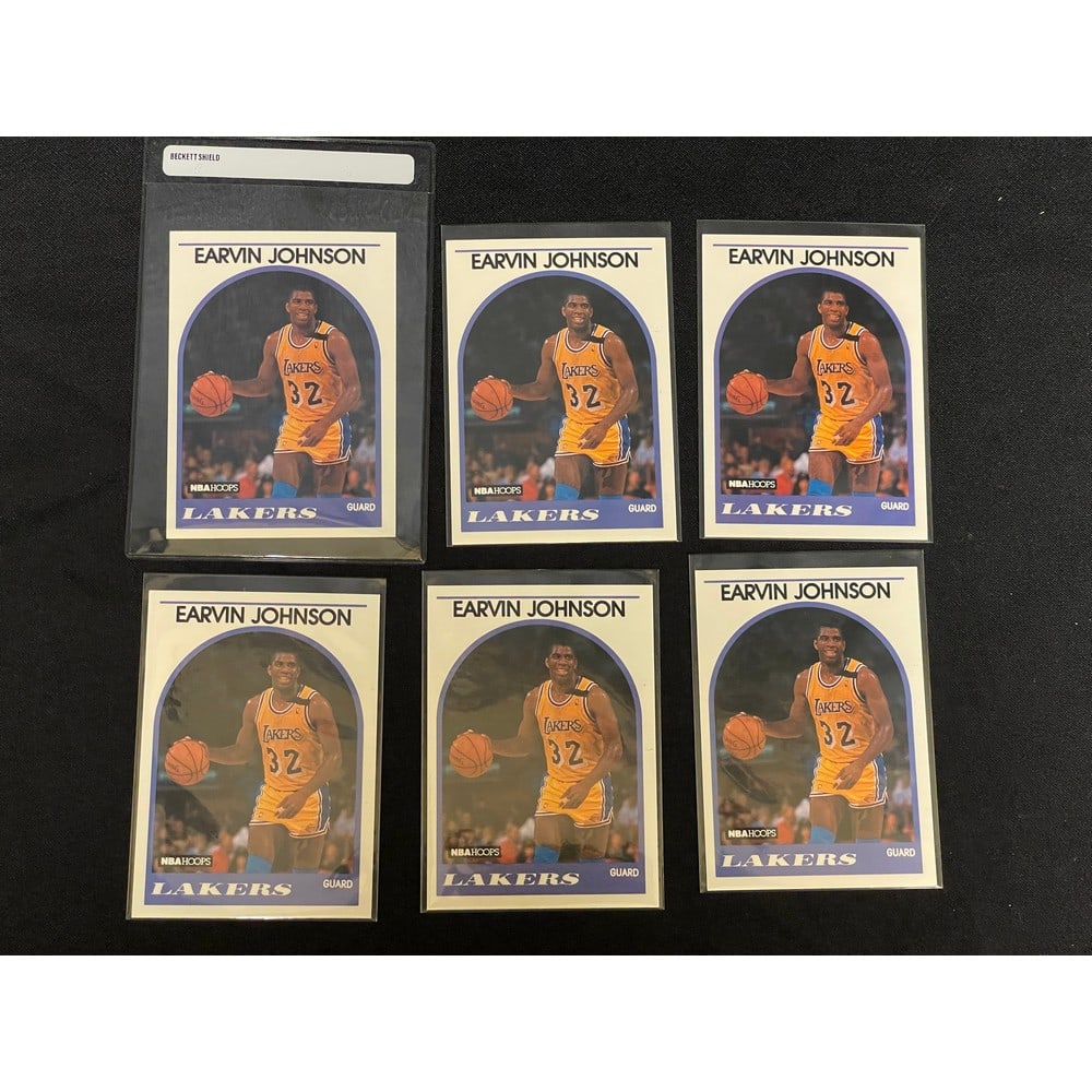 (6) 1989 Hoops Magic Johnson Cards (1 of 2)