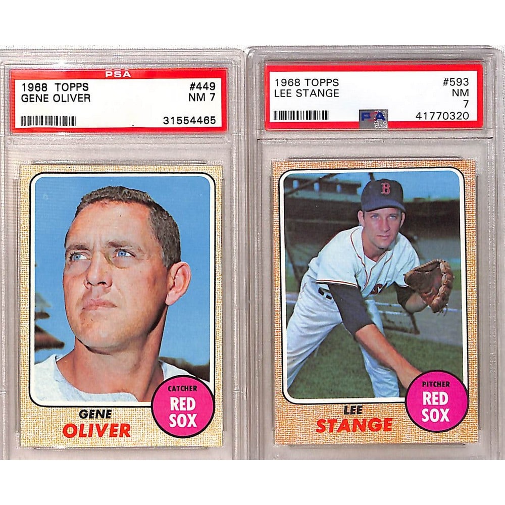 (4) Psa Graded 1968 Topps Red Sox Cards (1 of 4)