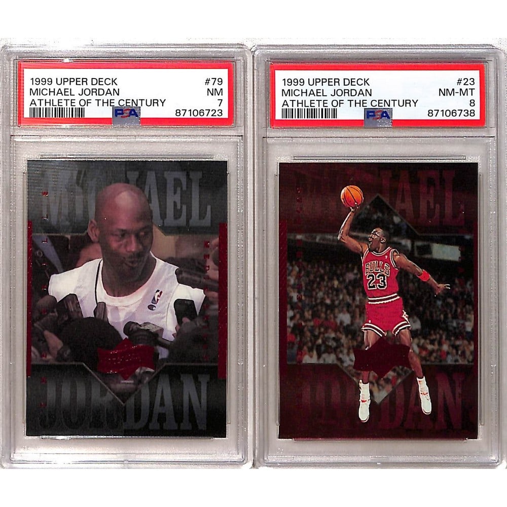 (4) Psa Graded 1999 Upper Deck Michael Jordans (1 of 4)