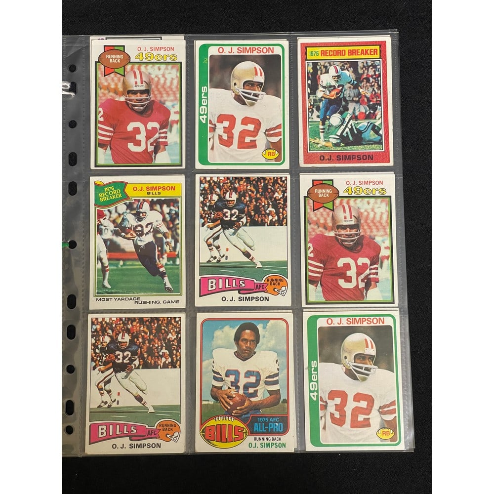 (18) 1970's Oj Simpson Cards (1 of 2)