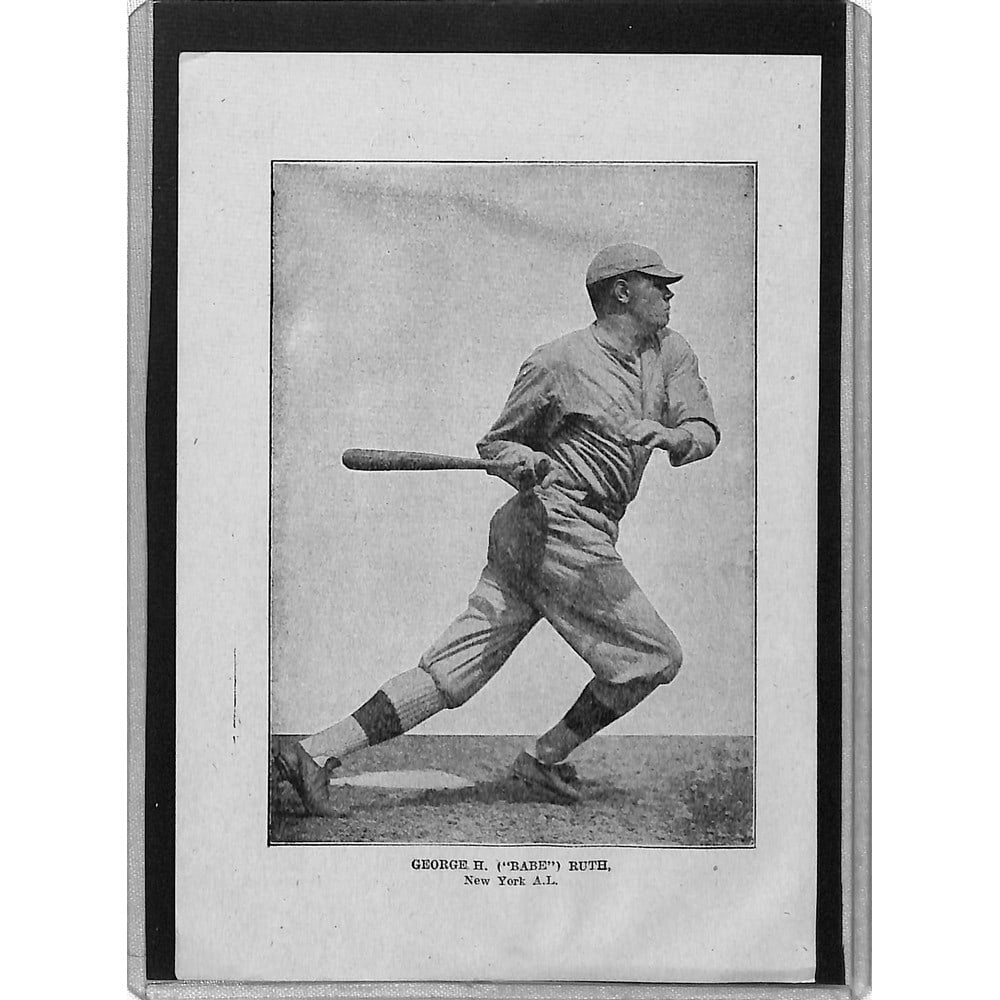 1920 Spalding Photo Page Babe Ruth: 1920 Spalding Photo Page Babe Ruth