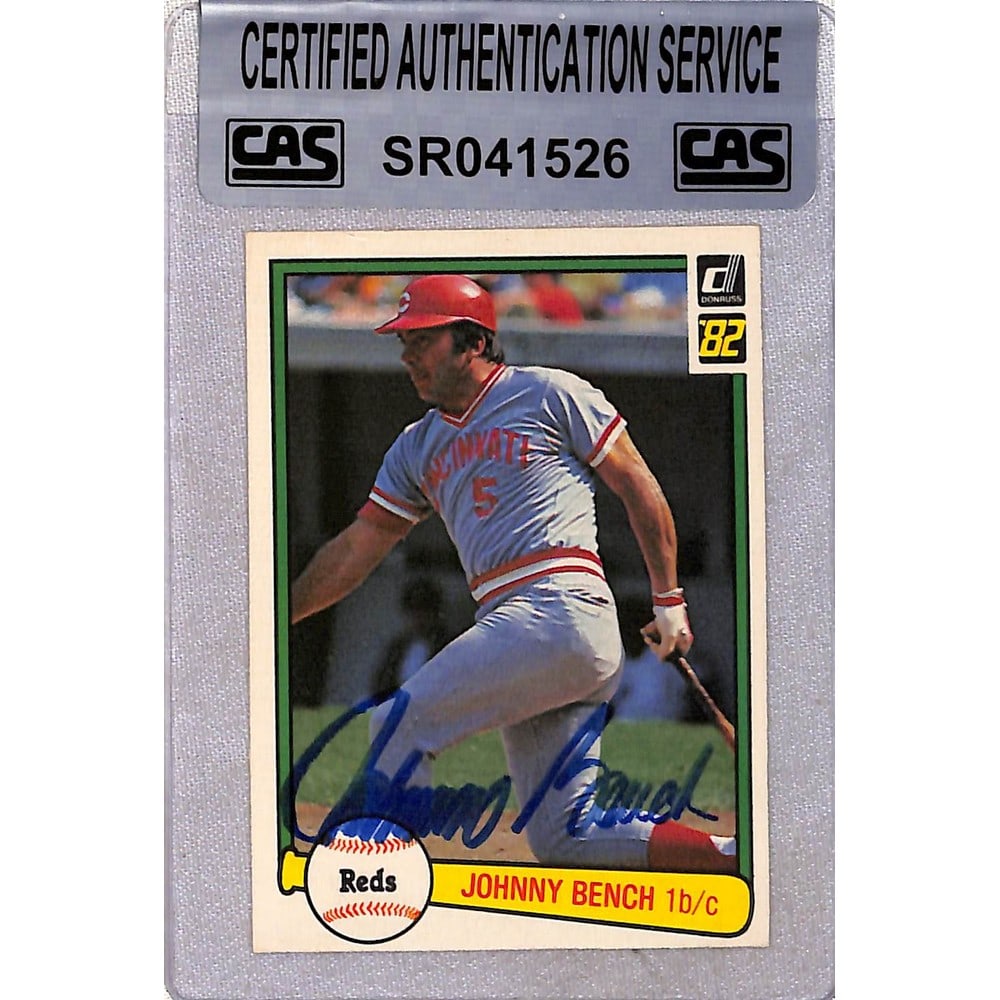 1982 Donruss Johnny Bench Auto Cas Coa (1 of 2)