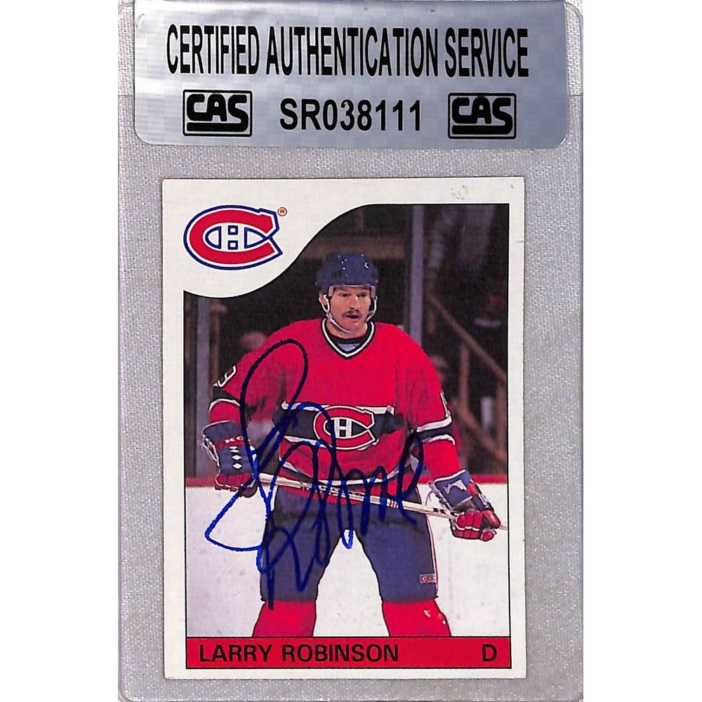 1985 Topps Larry Robinson Auto Cas Coa (1 of 2)