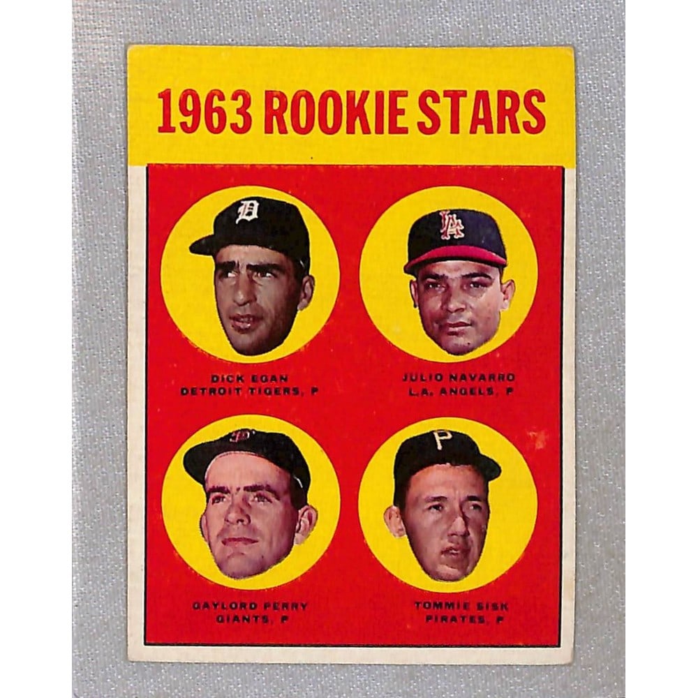 1963 Topps Crease Free Gaylord Perry Rookie: 1963 Topps Crease Free Gaylord Perry Rookie
