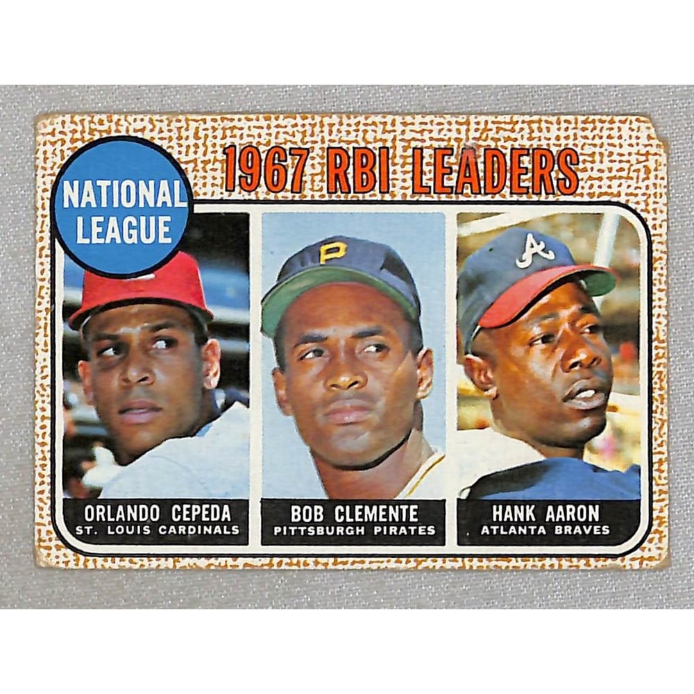 1968 Topps Rbi Leaders Clemente/aaron (1 of 2)