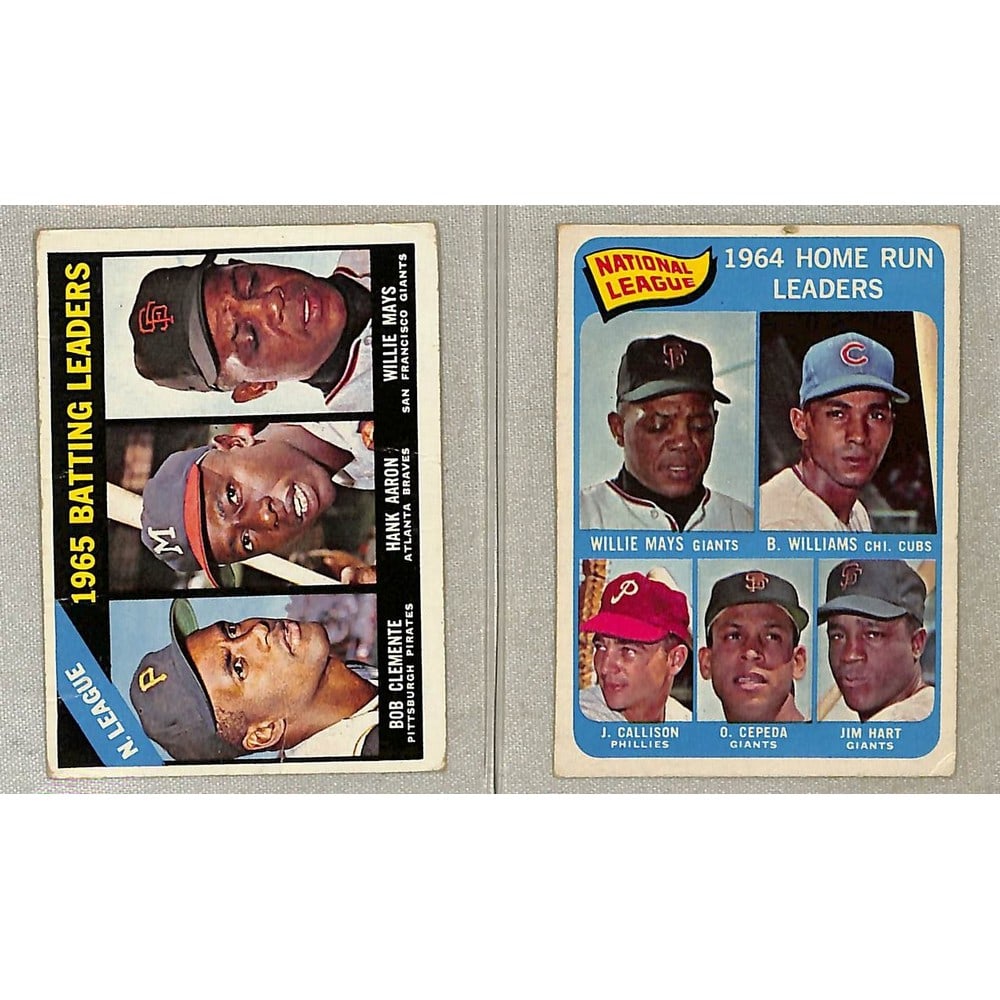 (2) 1966 Topps Baseball Leader Cards (1 of 2)