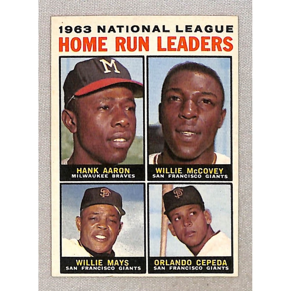 1964 Topps Batting Leaders Mays/aaron Crease Free: 1964 Topps Batting Leaders Mays/aaron Crease Free