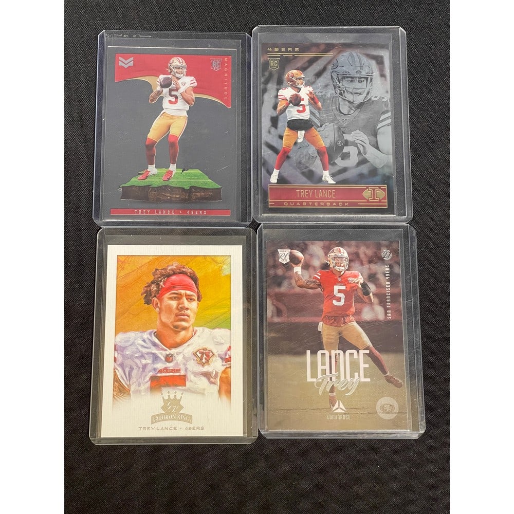 (4) 2021 Panini Trey Lance Rookies: (4) 2021 Panini Trey Lance Rookies