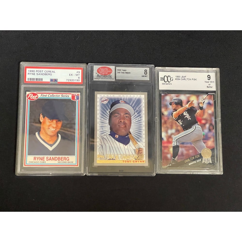 (3) Graded Hof Baseball Cards (1 of 2)