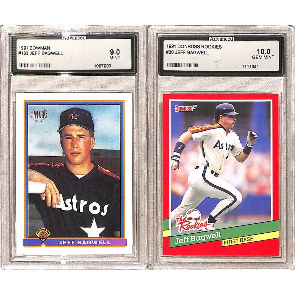 (2) Graded Jeff Bagwell Rookie Cards (1 of 2)