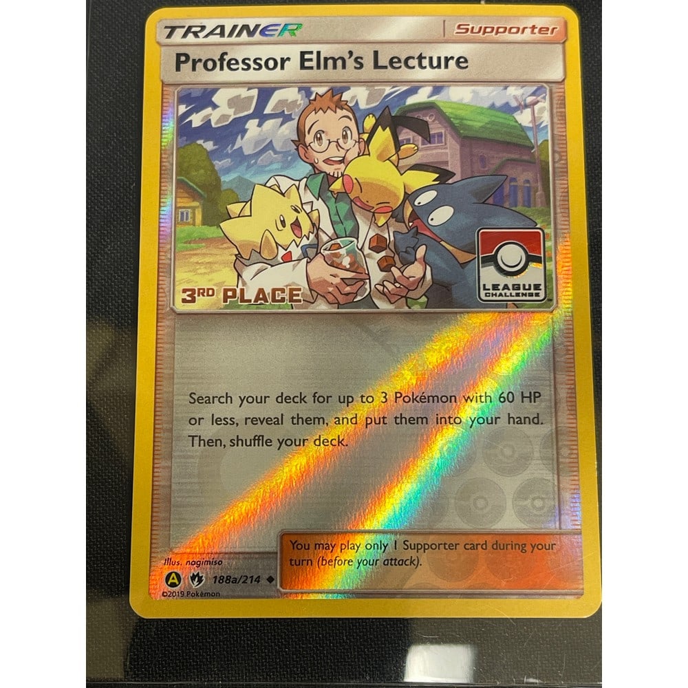 Pokemon Elm's Trainer Card Nice Shape (1 of 2)