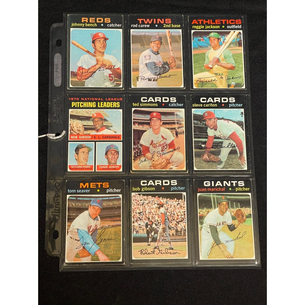 (9) 1971 Topps Baseball Hall Of Famers (1 of 2)