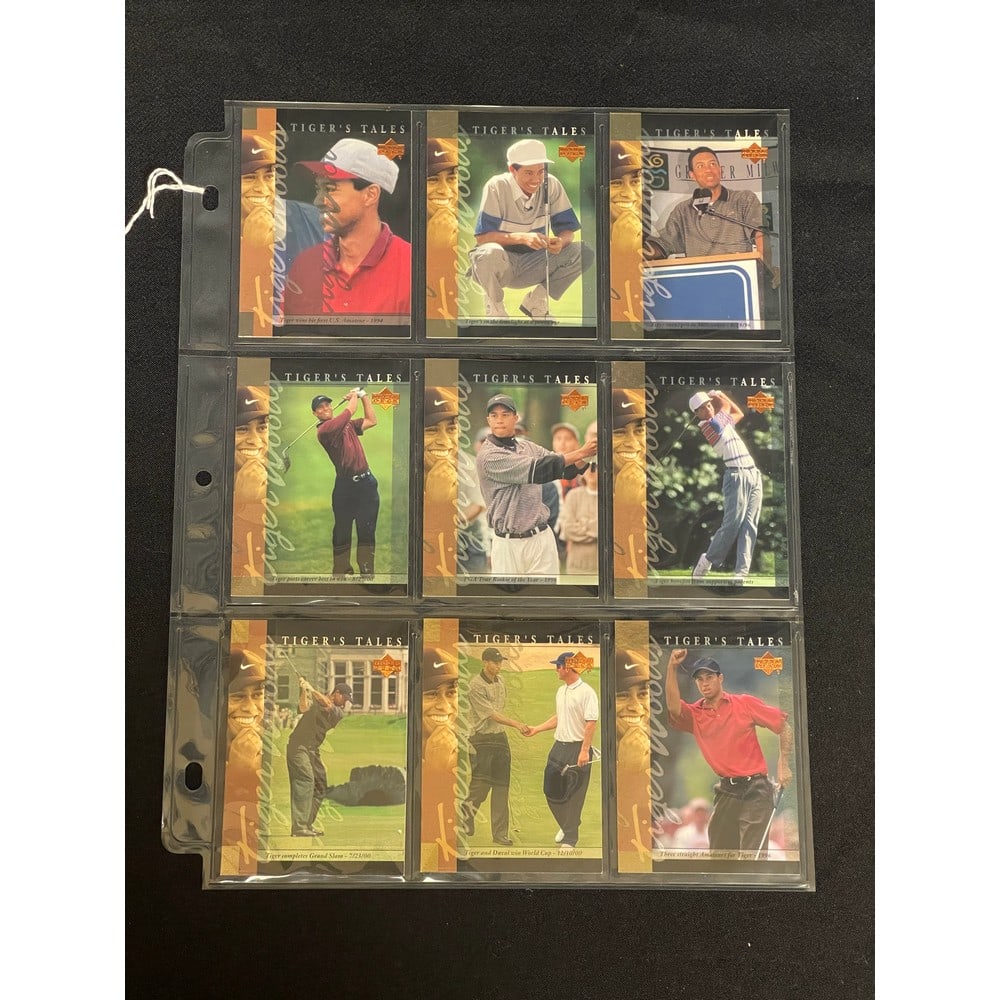 (9) Different High Grade Tiger Woods Rookies (1 of 2)