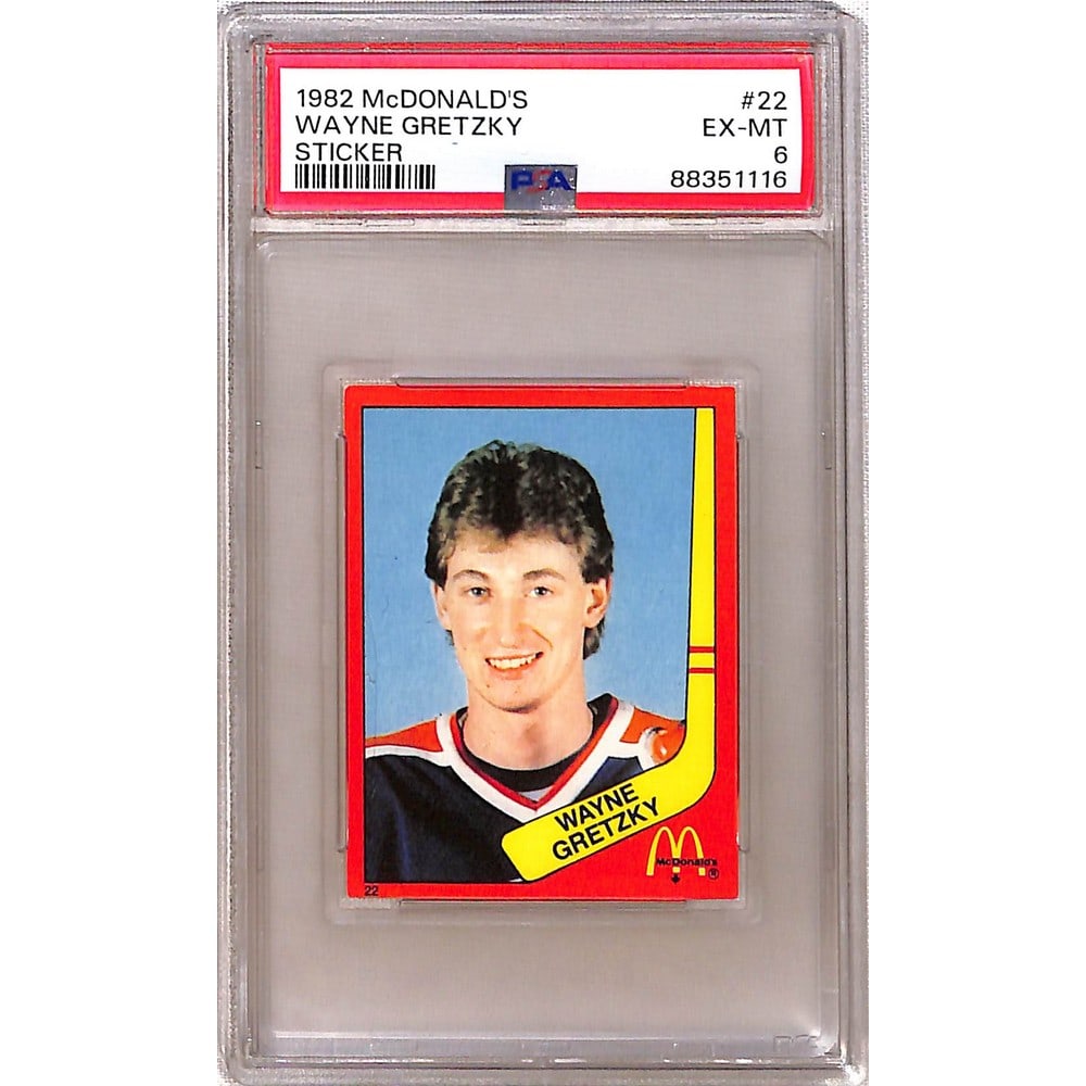 1982 Mcdonald's Sticker Wayne Gretzky Psa 6: 1982 Mcdonald's Sticker Wayne Gretzky Psa 6