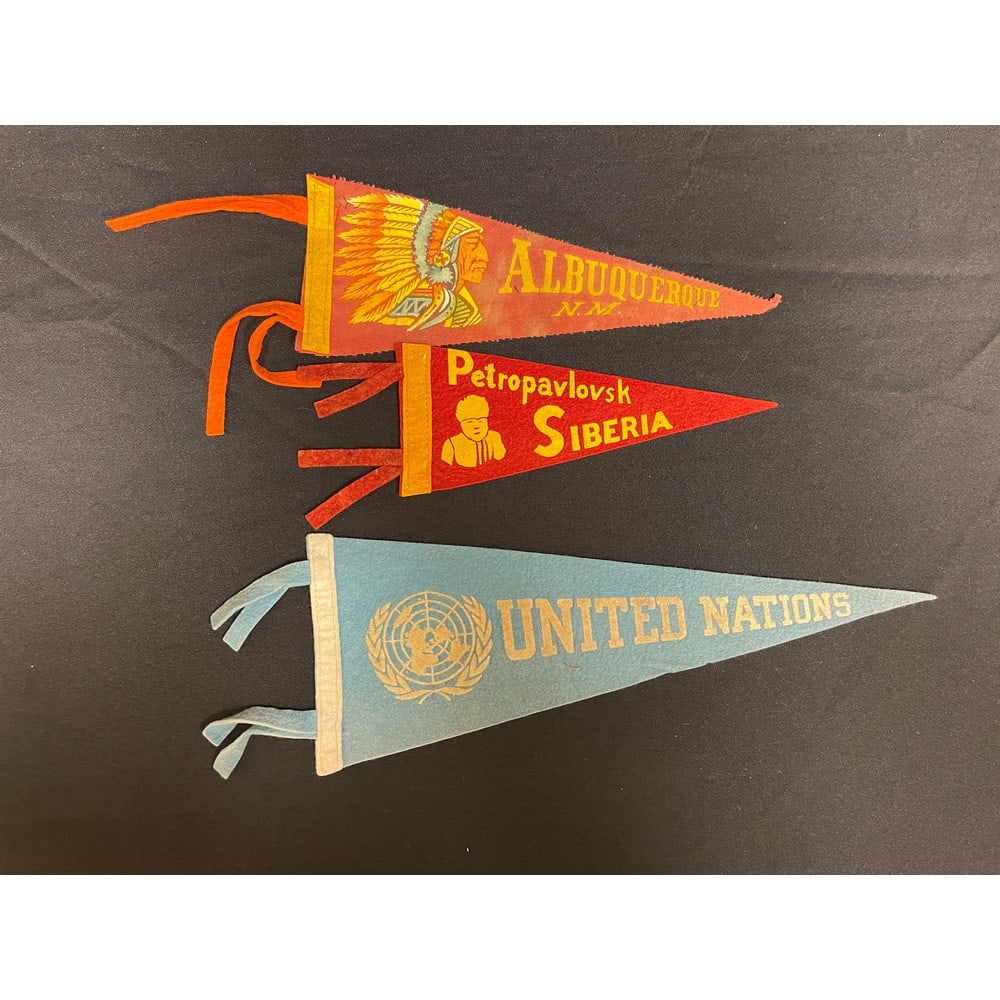 (10) Vintage Medium Non Sports Pennants: Vary From 9"-17"