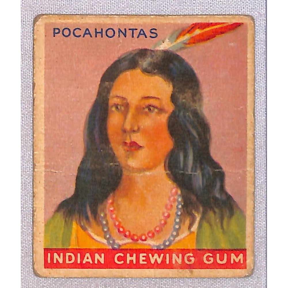 1933 Goudey Indian Gum Pocahontas: 1933 Goudey Indian Gum Pocahontas