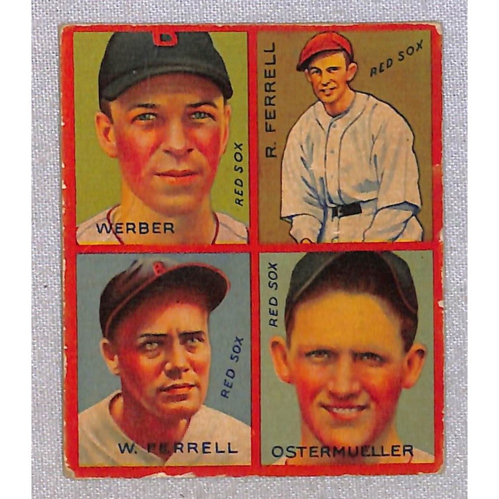 1935 Goudey 4 In 1 Red Sox Players (1 of 2)