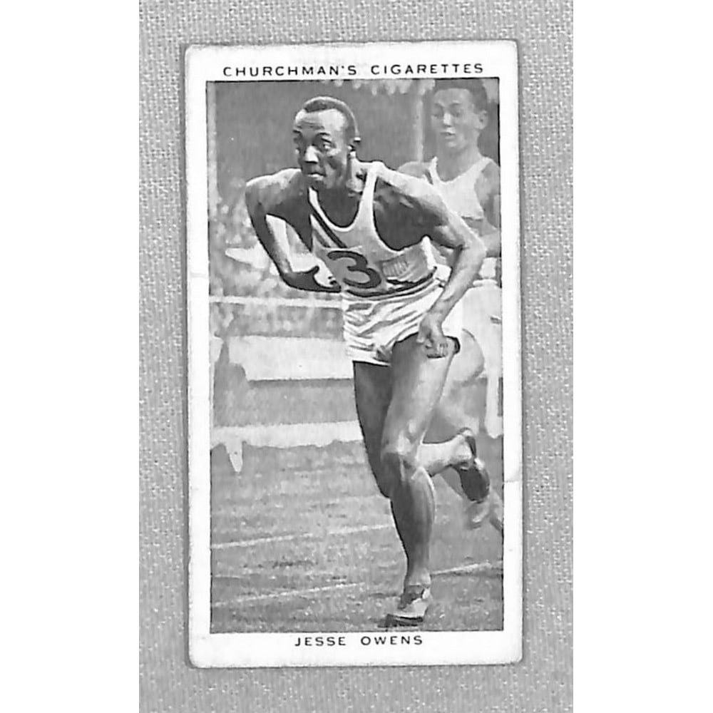 1928 Churchman Jesse Owens Crease Free Rookie: 1928 Churchman Jesse Owens Crease Free Rookie