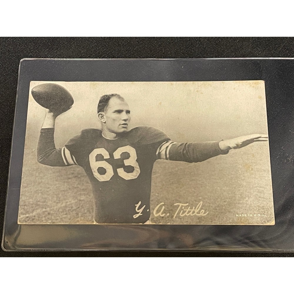 1950 Exhibit Football Card Ya Tittle (1 of 2)