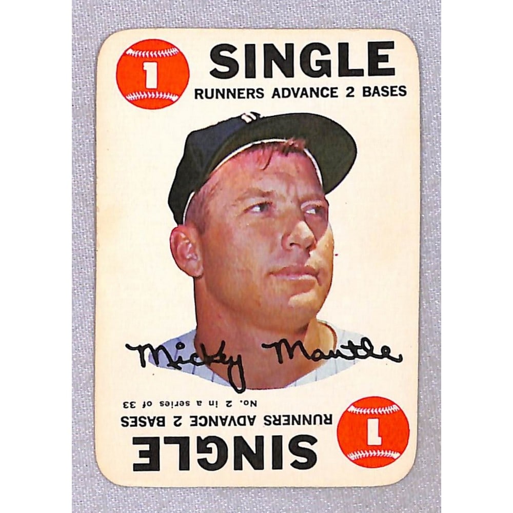 1968 Topps Game Mickey Mantle Crease Free (1 of 2)