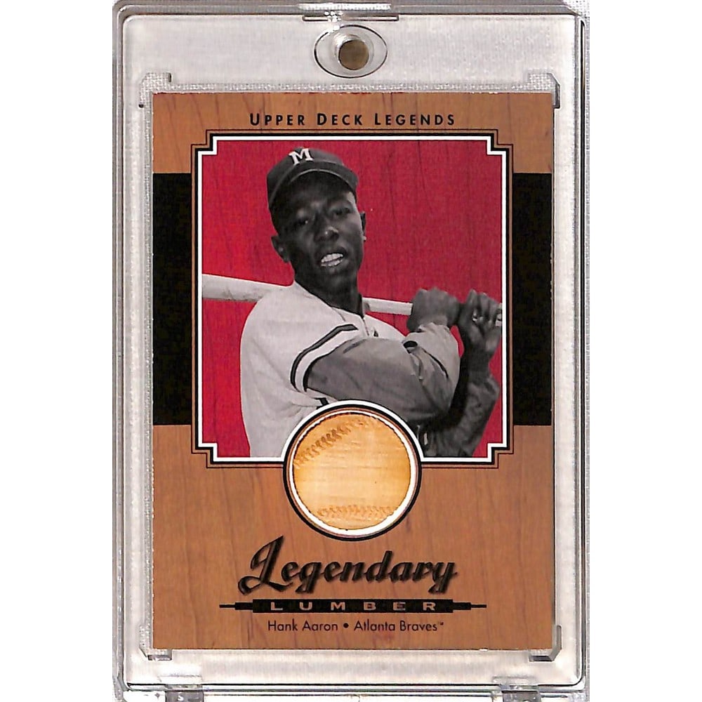 2001 Upper Deck Legends Hank Aaron Bat Card (1 of 2)