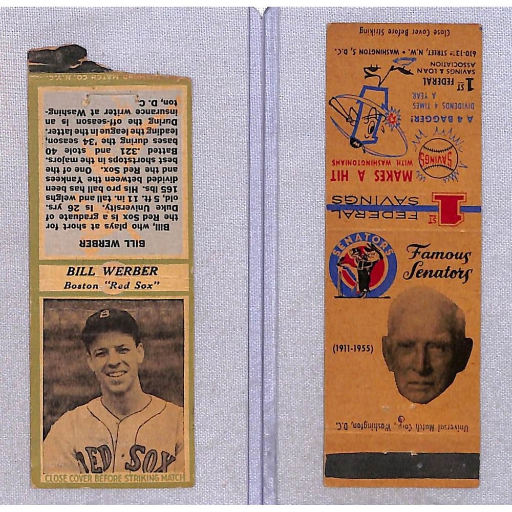 (2) Vintage Baseball Matchbooks Clark Griffith (1 of 2)