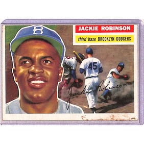 1956 Topps Jackie Robinson Stain