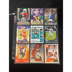 (9) High Grade Modern Football Rookies